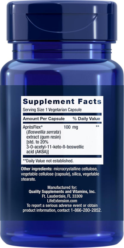 Life Extension 5-LOX Inhibitor with AprèsFlex 100 mg, 60 Vegetarian Capsules (Pack of 2)