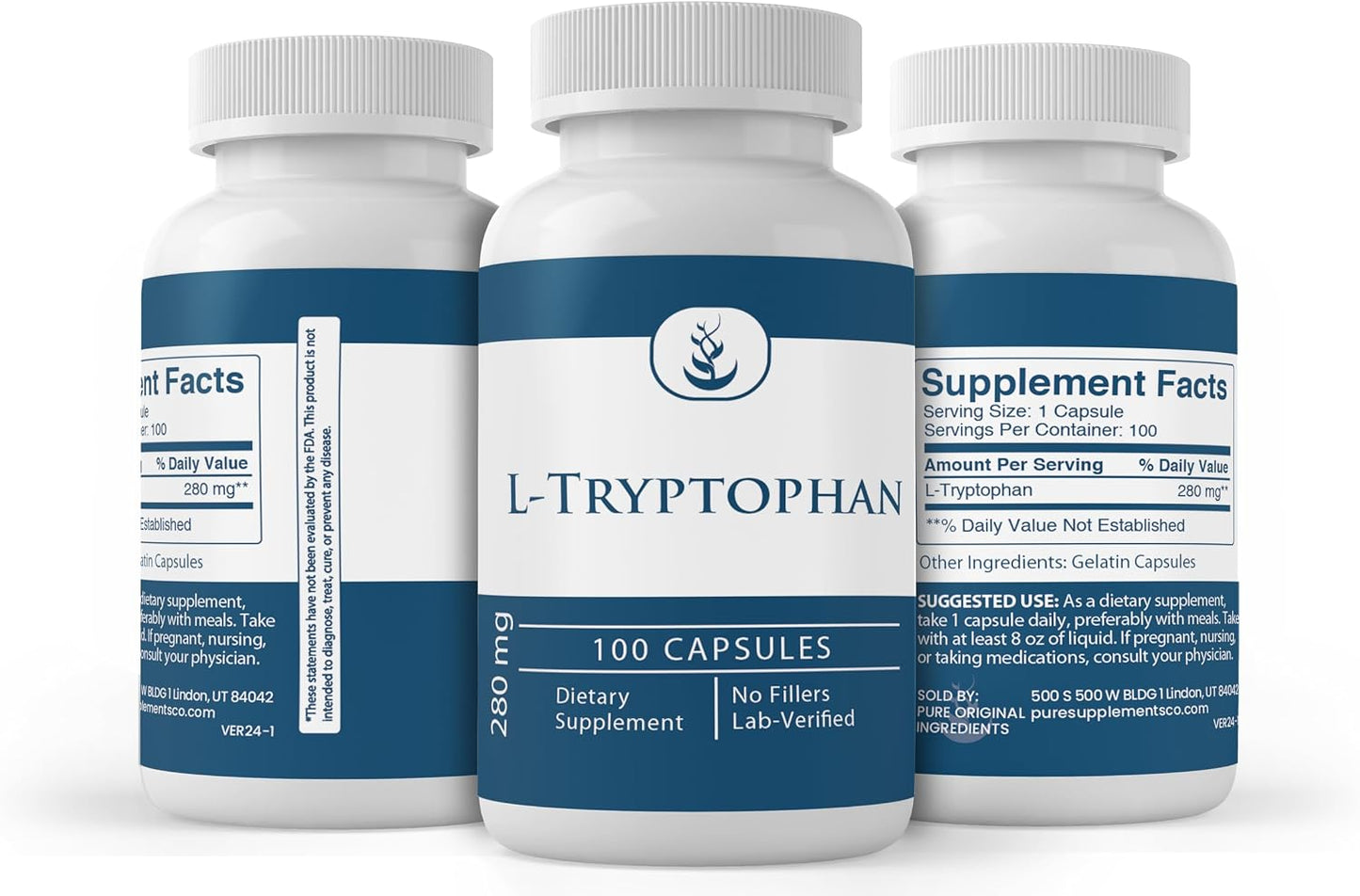 Pure Original Ingredients L-Tryptophan, 100 Capsules - görsel 4