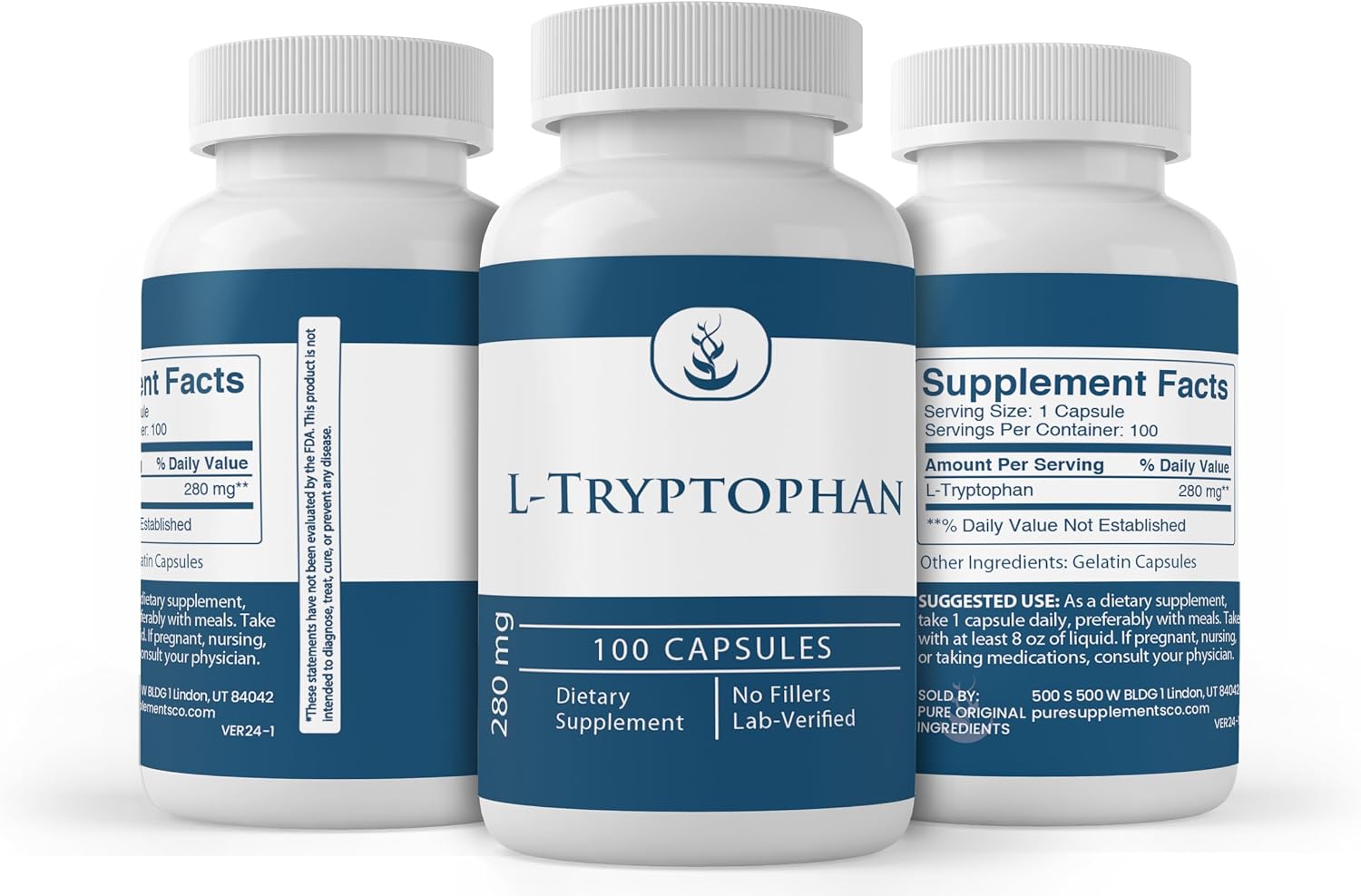 Pure Original Ingredients L-Tryptophan, 100 Capsules - görsel 4
