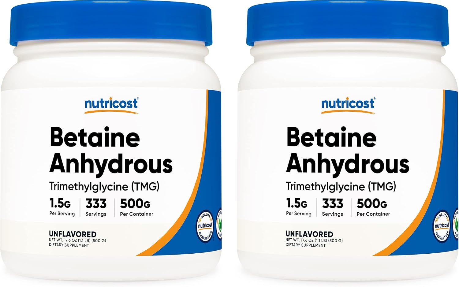 Nutricost Betaine Anhydrous (TMG) Powder - 500g (2-Pack) - görsel 1