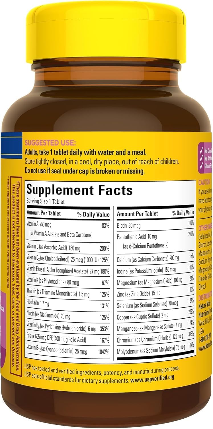 Nature Made Women's Multivitamin 50+ Tablets with Vitamin D, 90 Count - görsel 3
