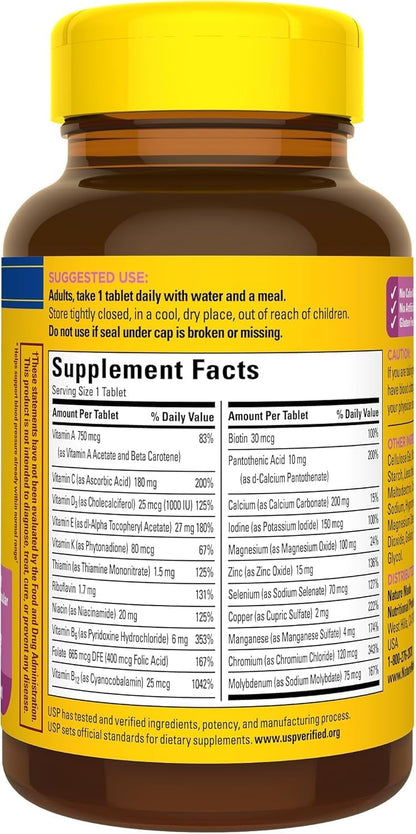 Nature Made Women's Multivitamin 50+ Tablets with Vitamin D, 90 Count