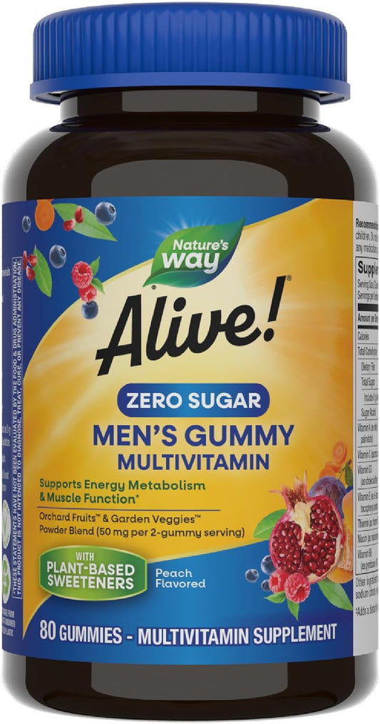 Nature's Way Alive! Zero Sugar Men's Gummy – Energy metabolism support from B-vitamins – Image 1