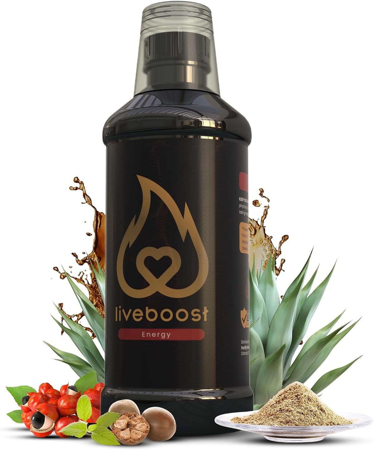 LIVEBOOST Fast Acting Liquid Supplement for Men and Women's - Natural Ingredients, Supports Energy and Circulation, 480ml – Image 1