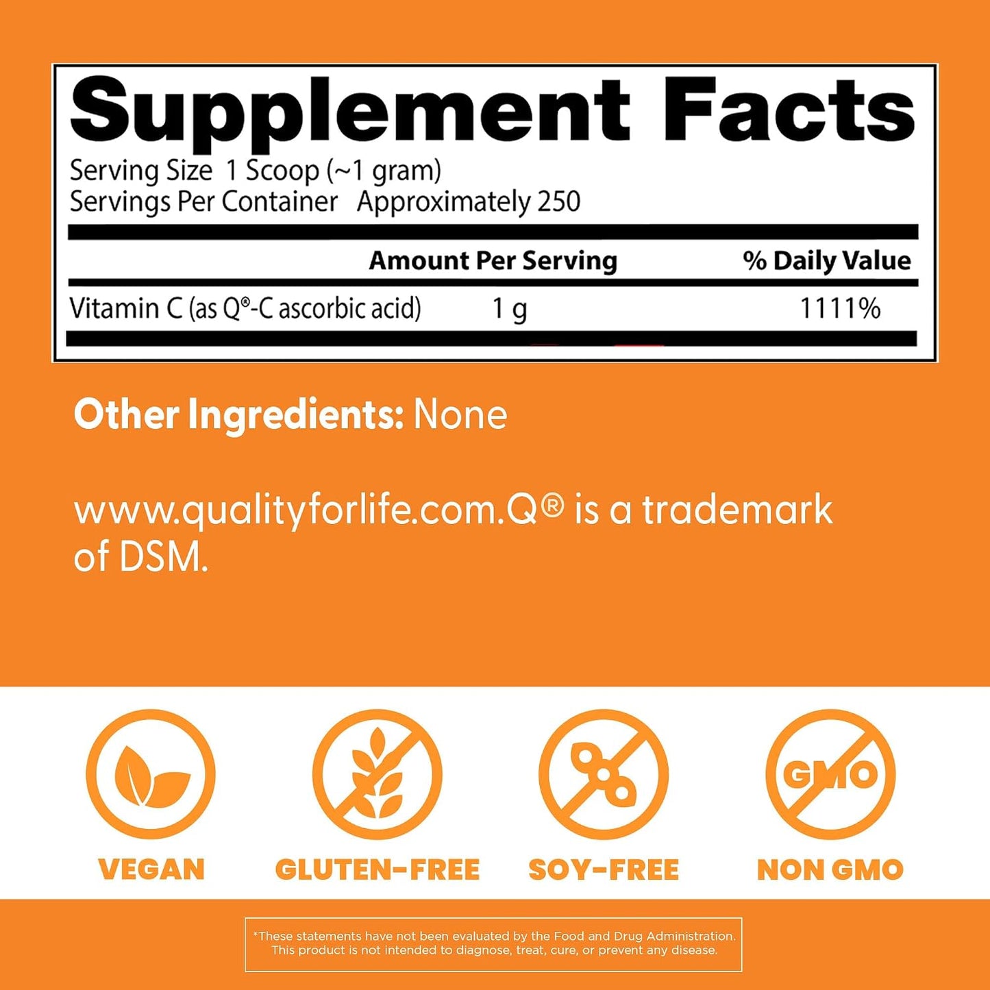 Doctor's Best Vitamin C Powder with Q-C, 250g - görsel 3