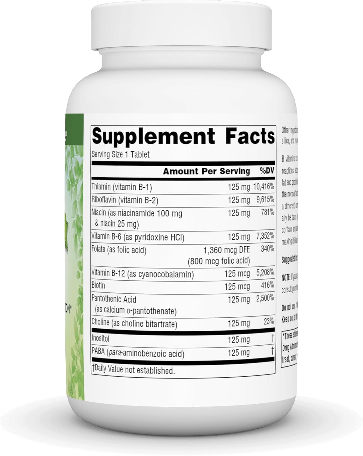 Source Naturals Vegan True B-125, 125 mg - 60 Tablets - görsel 2