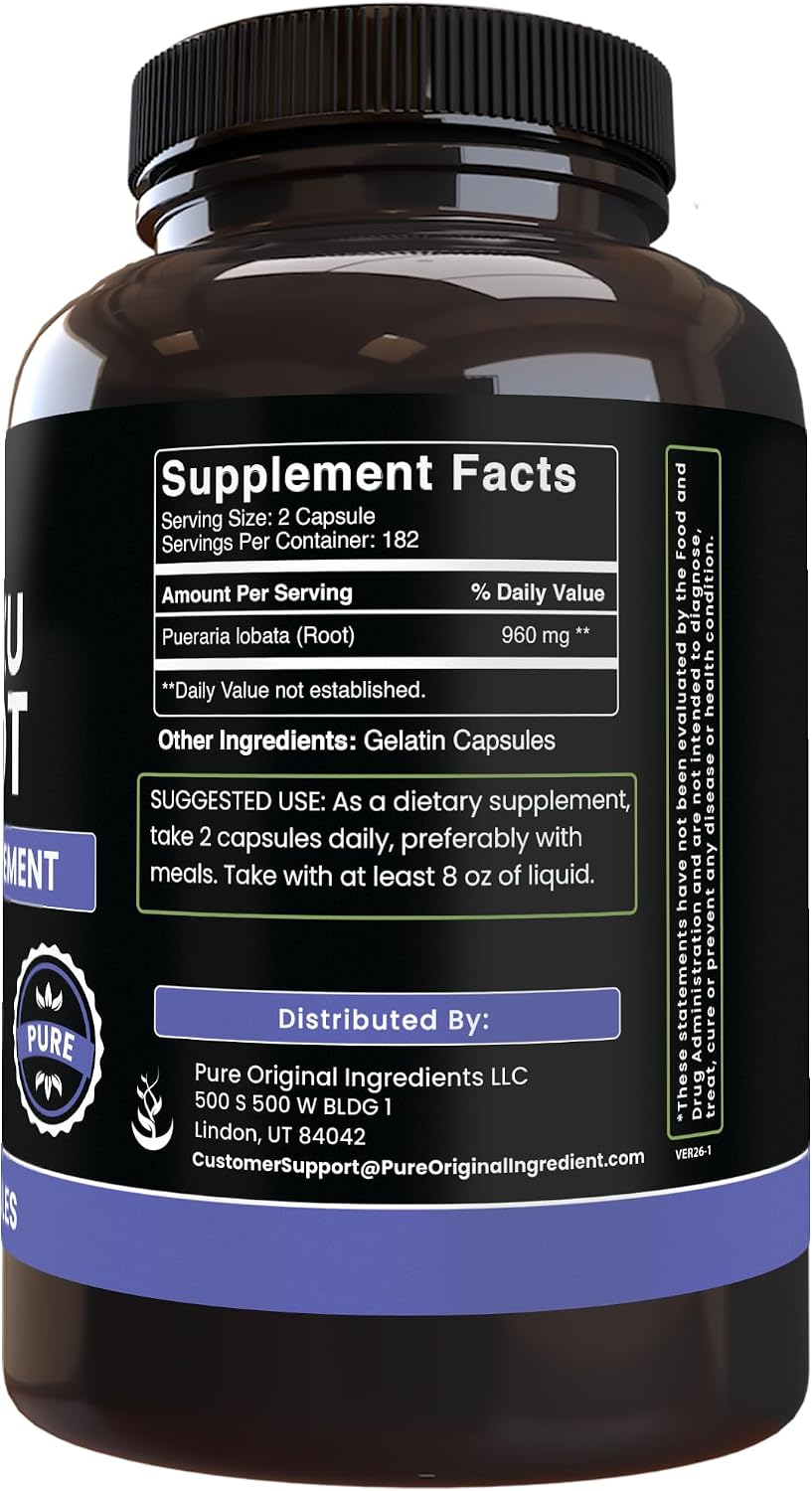 Pure Original Ingredients Kudzu Root (365 Capsules) - görsel 2