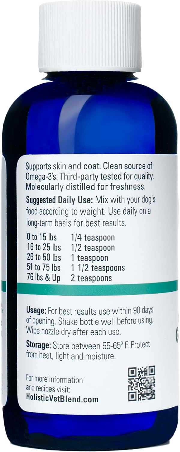 Holistic Vet Blend Green Omega-3 Oil for Pet Owners, Pure Marine Algae Assists Skin, Coat, Joint Health, Immune System, Heart & Kidney Function - görsel 2
