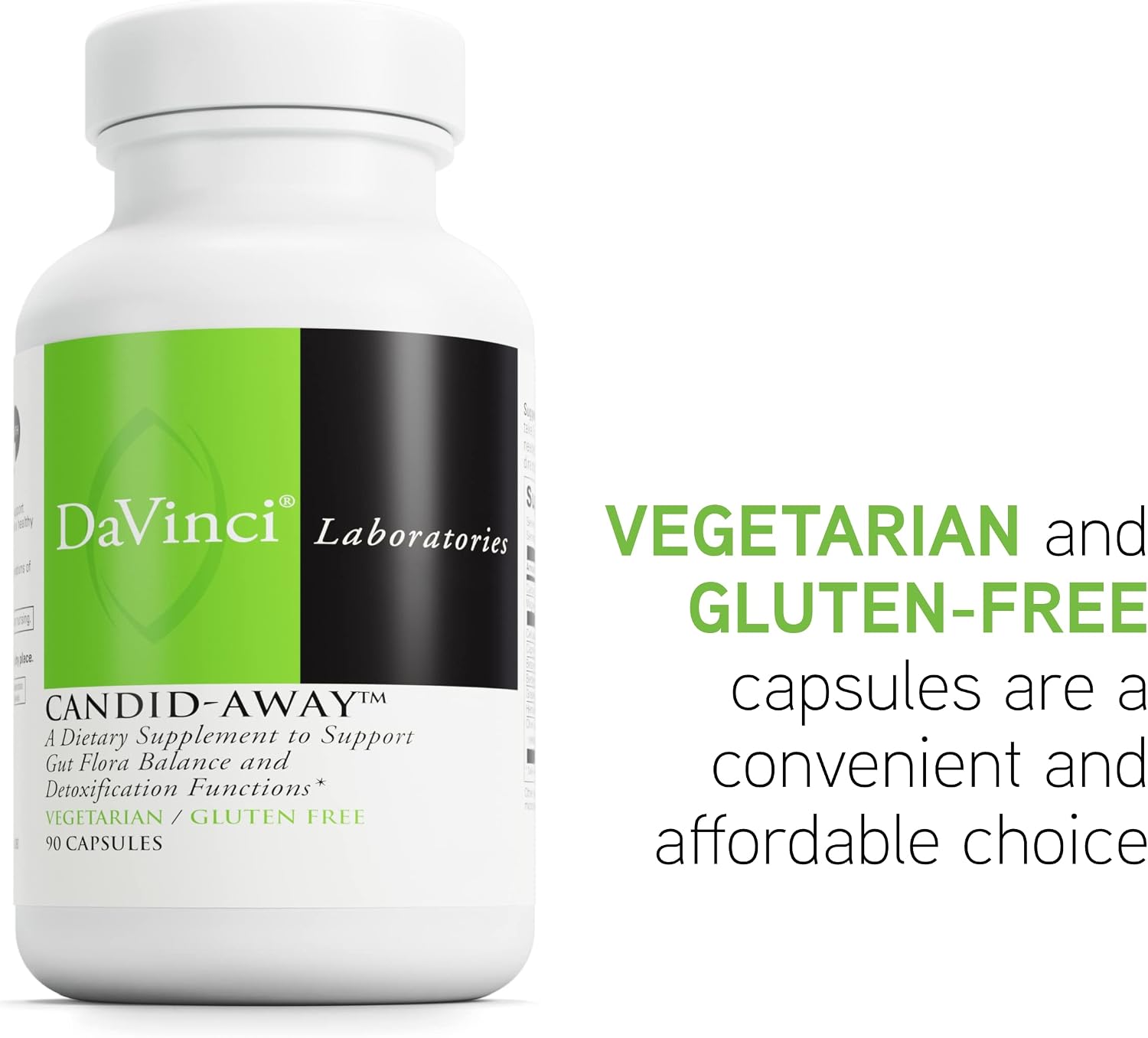 DAVINCI Labs Candid-Away - Digestive Gut Health Support with Digestive Enzymes, Calcium, Magnesium & More - 90 Vegetarian Capsules (30 Serves) - görsel 5