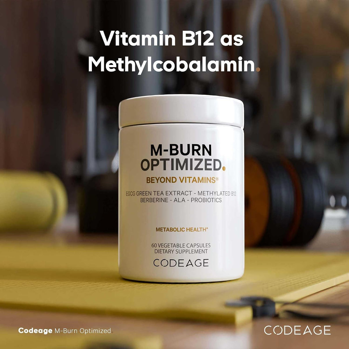 Codeage M-Burn Optimised Supplement - Decaffeinated Green Tea (50% EGCG), Berberine, Akkermansia Probiotic, Vitamin B12 - 60 – Image 6