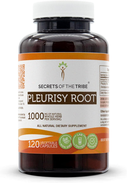 Secrets of the Tribe Pleurisy Root 60 Capsules - Dried Root Supplement