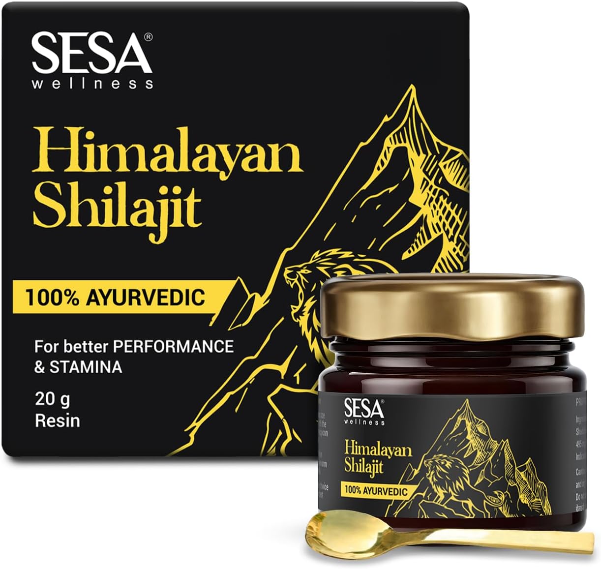 Sesa Himalayan Shilajit Resin – 100% Ayurvedic Fulvic Acid and Trace Mineral Supplement - görsel 1