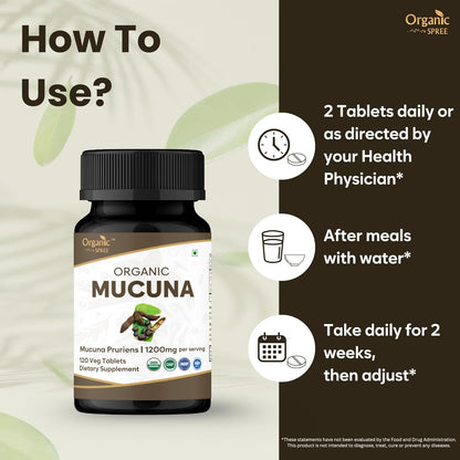 ORGANIC SPREE Mucuna Tablets - Certified – Overall Wellbeing: Designed to support general health and nutritional – Image 3