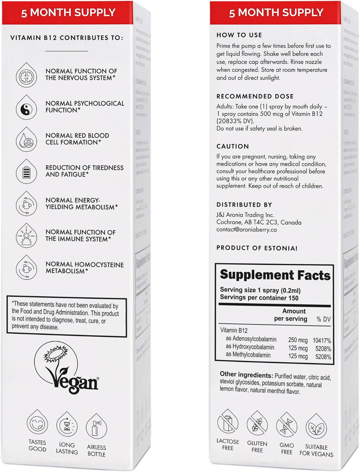 NorVita Vitamin B12 Spray 500 mcg (150 – High Bioavailability: Up to 2.6x more effective than capsules due to – Image 7