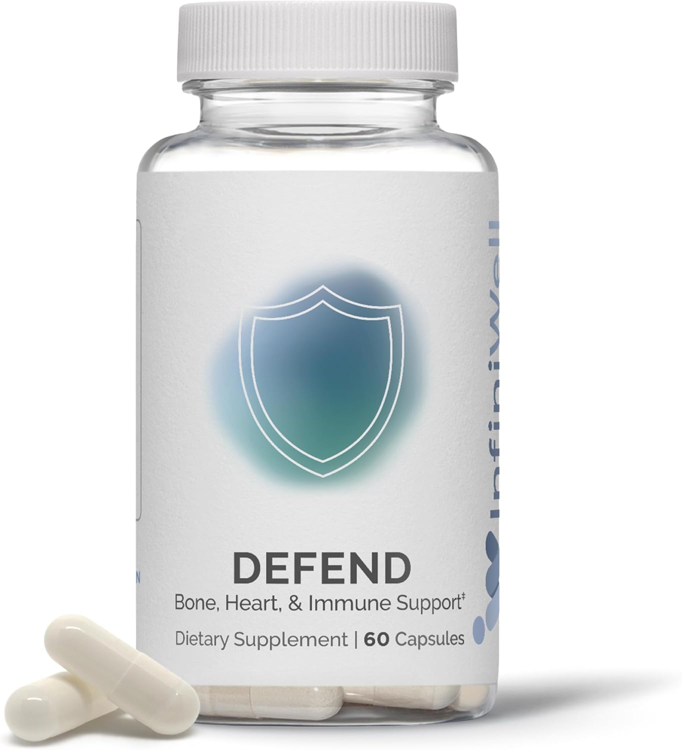 InfiniWell Defend: Bone & Immune Support with Vitamins A, D3 & K2 - 60 Capsules - görsel 1