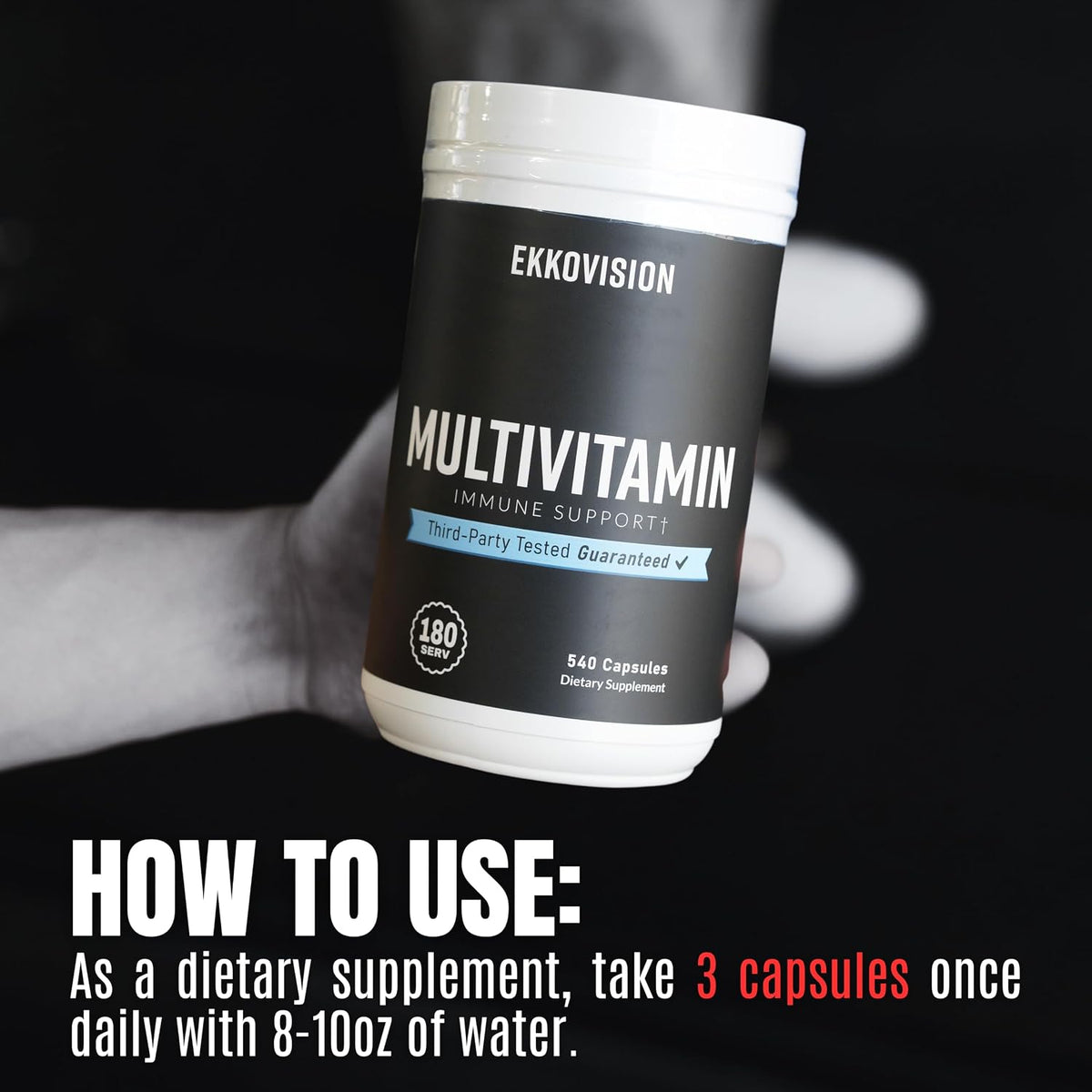 Ekkovision Multivitamin - Iron Free Plant – Vitamin C & E: Antioxidants that protect cells from oxidative stress.* – Image 4