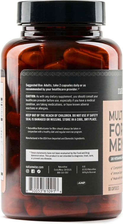 NatureWise Multivitamin for Men – Daily Male – Energy production: B vitamins help convert food into fuel. – Image 7