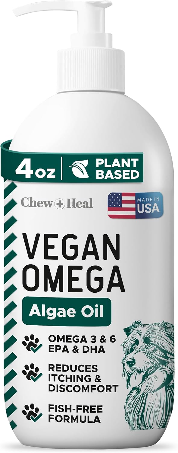 Vegan Omega 3 Oil for Dogs - 118 ml - – Skin and Coat Health: EPA and DHA may help support a healthy skin barrier, – Image 1