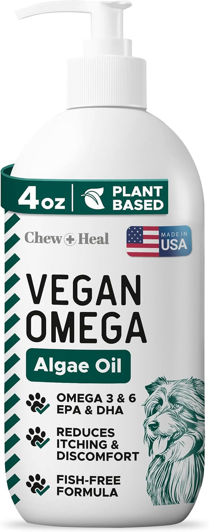 Vegan Omega 3 Oil for Dogs - 118 ml - – Skin and Coat Health: EPA and DHA may help support a healthy skin barrier, – Image 1