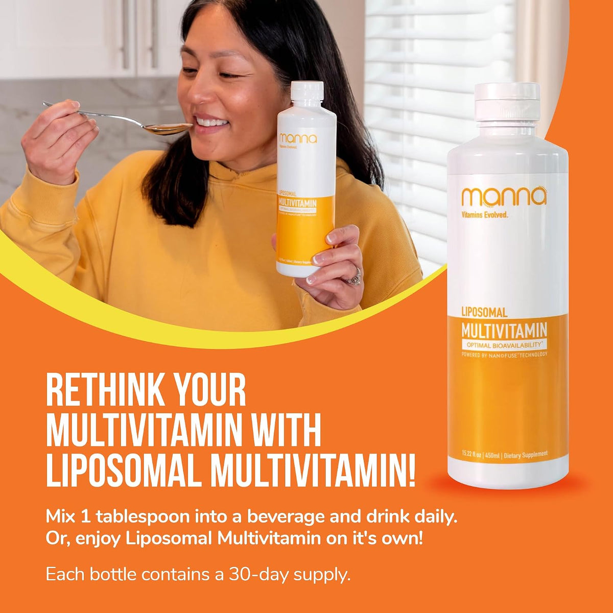 Manna Vitamins Evolved Liposomal Multivitamin - Daily Multivitamin with 20 Essential Vitamins and Minerals for Immune – Image 7
