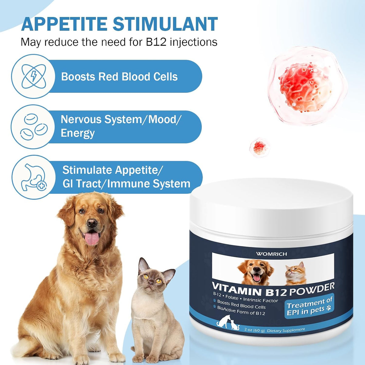 WOMRICH Appetite Stimulant Vitamin for Cats – Senior pets : Ageing can reduce nutrient absorption, so a boost of – Image 2
