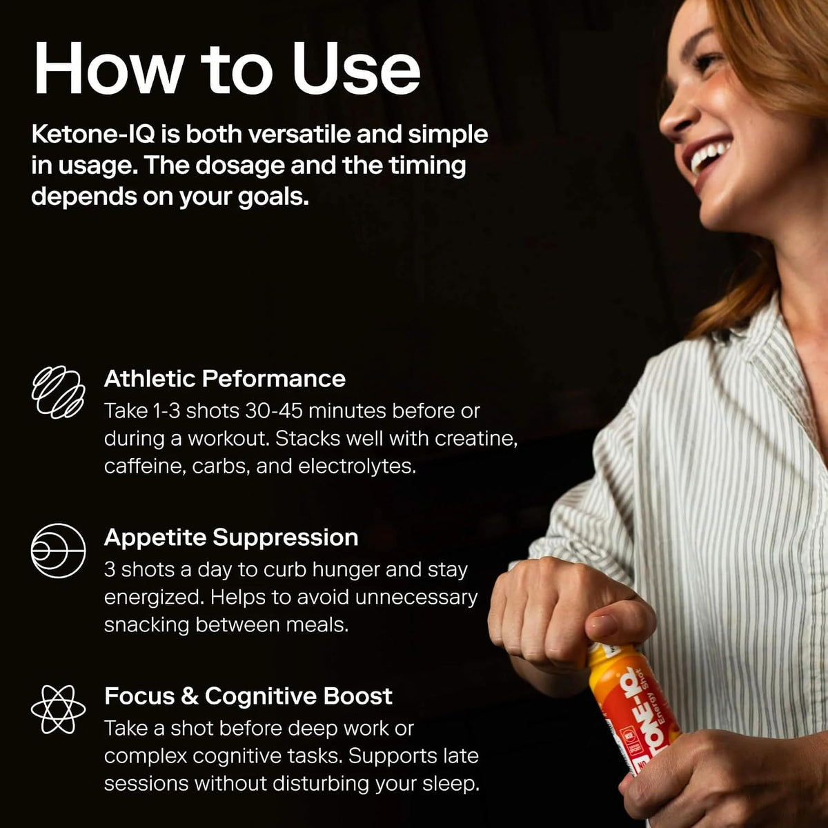 Ketone-IQ No Caffeine Exogenous Ketones – No Caffeine: Unlike traditional energy shots that rely on stimulants, – Image 7