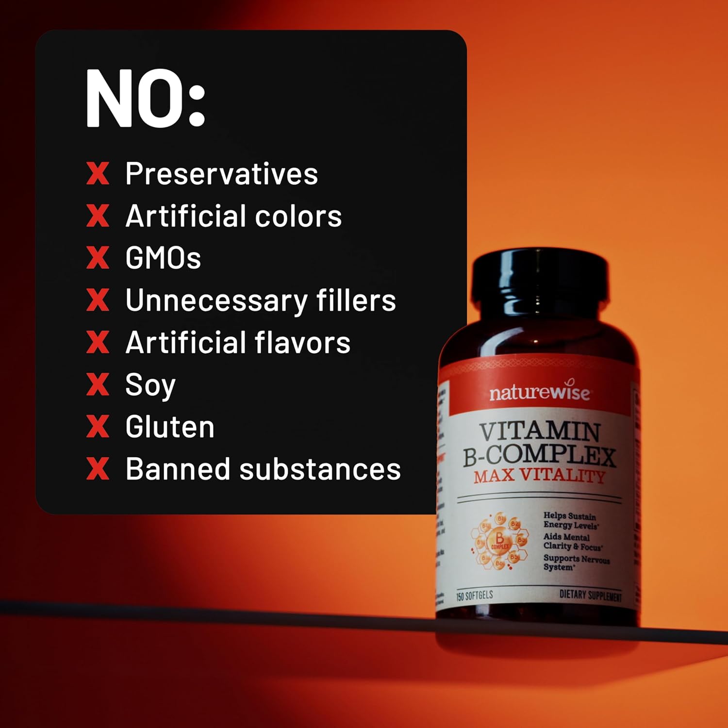 NatureWise Vitamin B Complex with Folic Acid and Biotin - 150 Softgels - görsel 10