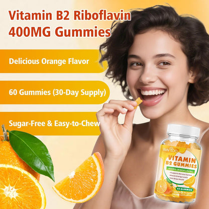 BVIVLOO Vitamin B2 Gummies – Riboflavin 400mg for Energy and Metabolism Support – Image 6