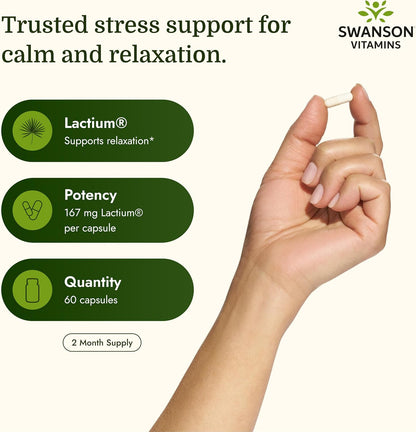 Swanson Women's Anti-Stress Formula with Lactium, 60 Capsules