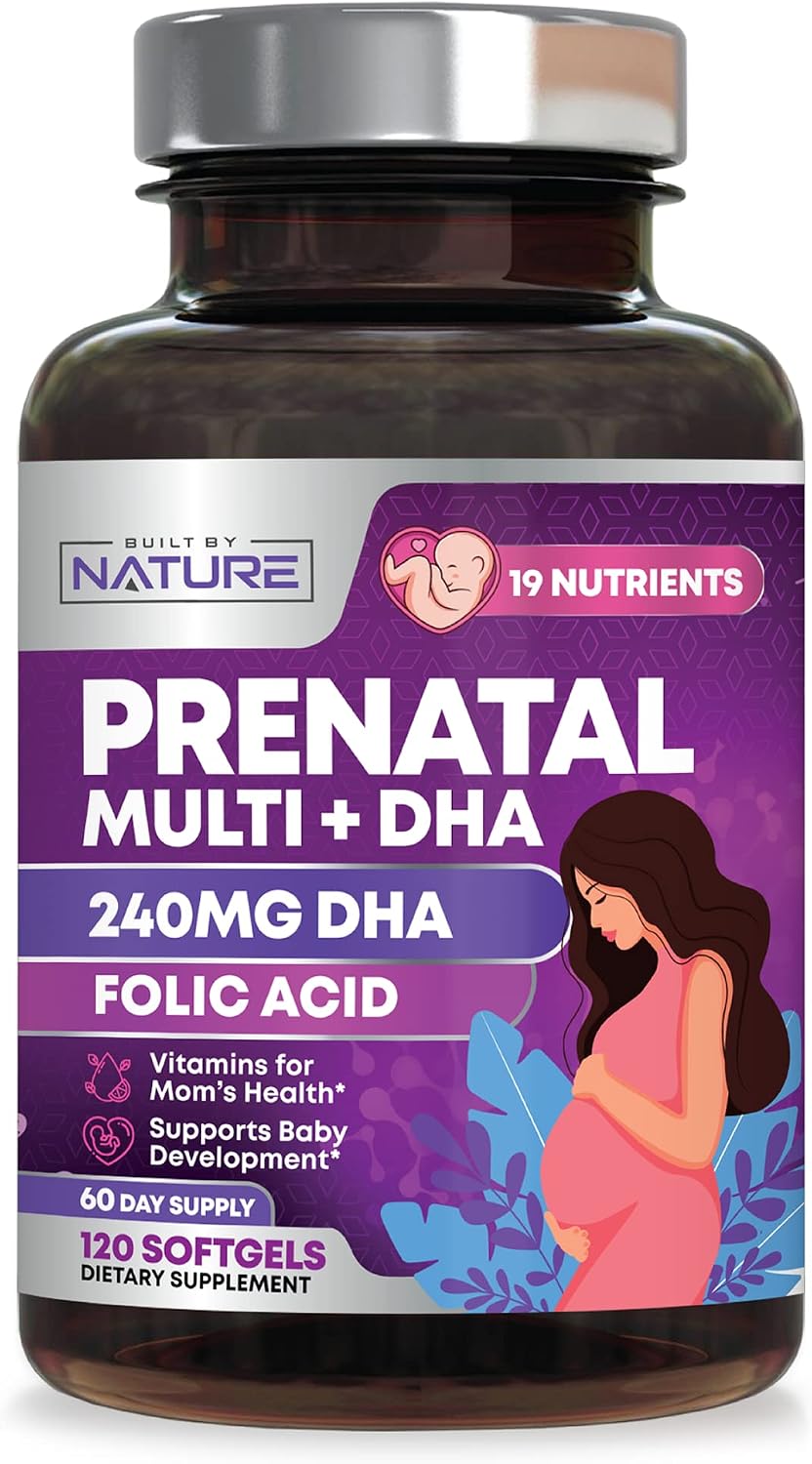 Built by Nature Prenatal Vitamins for Women – 120 Softgels - görsel 1