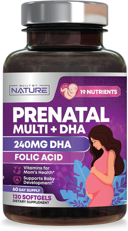 Built by Nature Prenatal Vitamins for Women – 120 Softgels