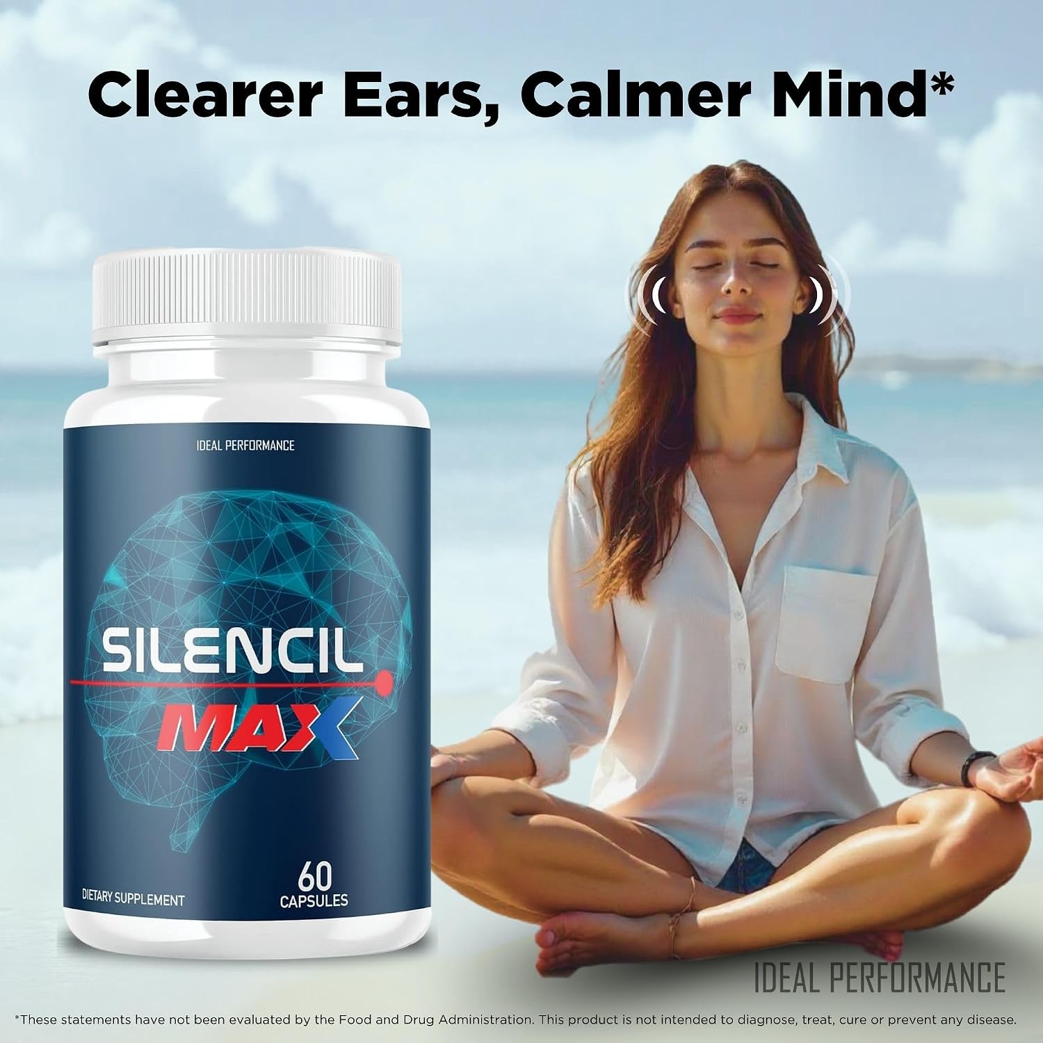 IDEAL PERFORMANCE (2 Pack) Silencil Tinnitus Max Supplement Pills Silencio Silencile (120 Capsules) - görsel 3