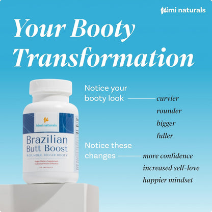 Kimi Naturals Butt Enhancer Pills - Natural Bum Builder for Bigger Buttocks and Curves - 60 Capsules
