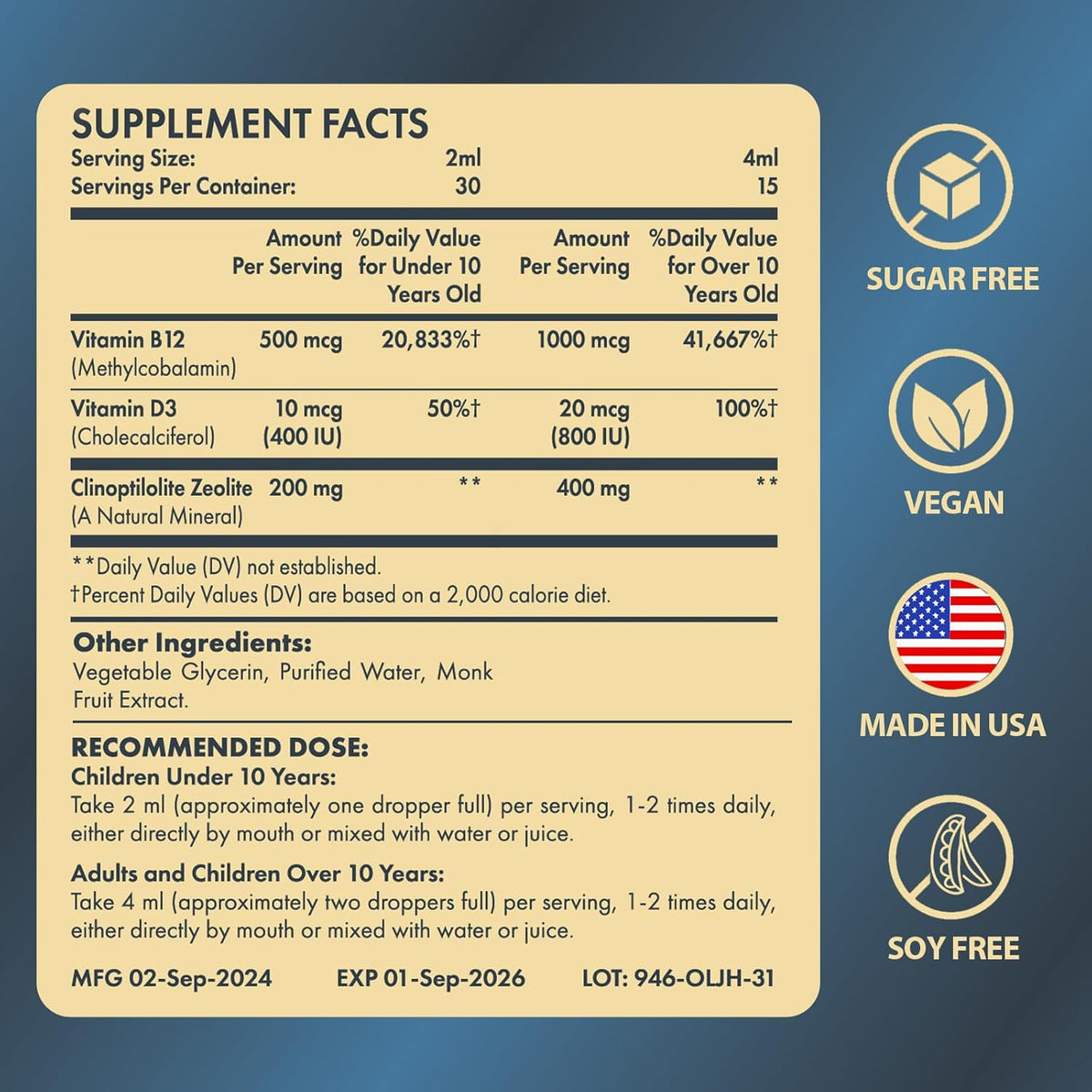 Itharoventis Zeolite Drops with Methyl – Vitamin D3: Essential for immune and bone health. – Image 2