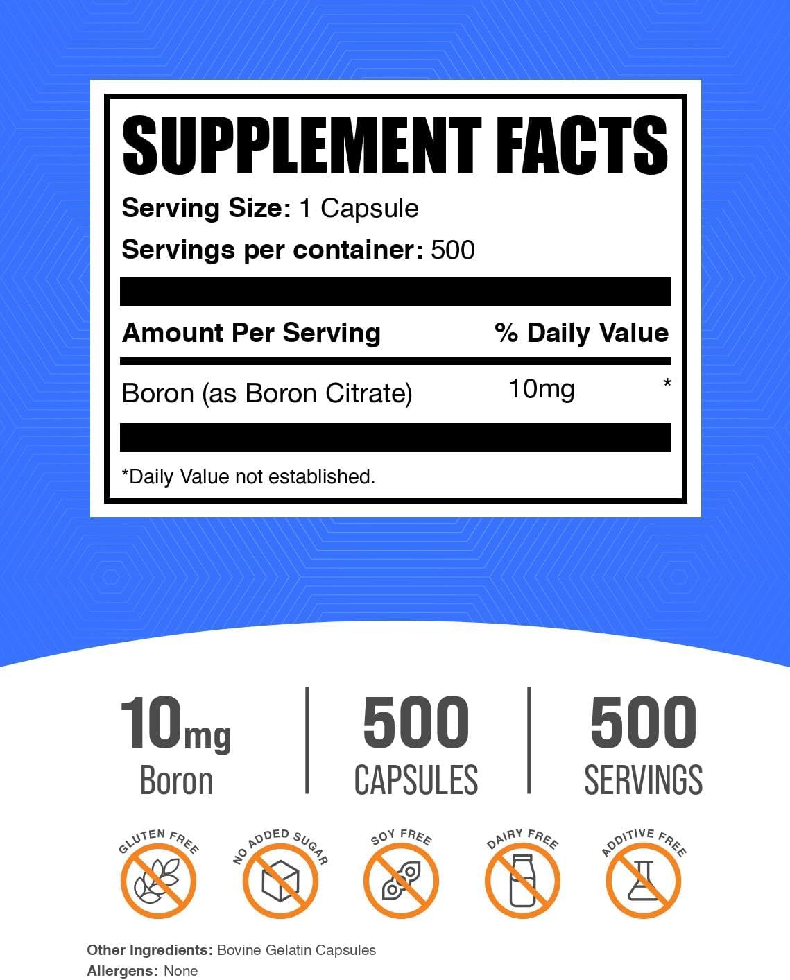 BulkSupplements Boron Citrate Capsules - – Men and women's: Boron supports hormonal health for both genders, – Image 2