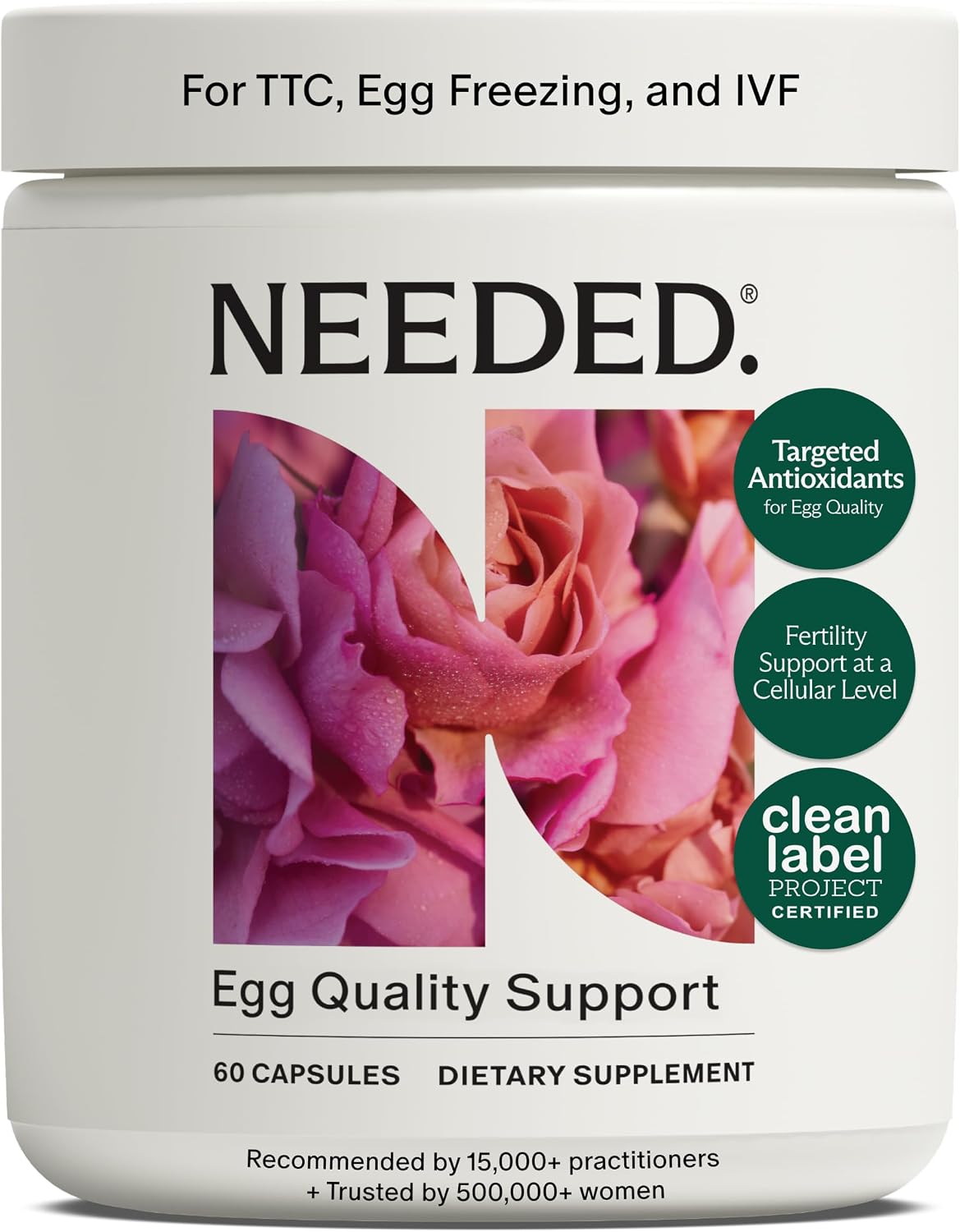 Needed. Egg Quality Support – Optimally Formulated Antioxidants for Egg Quality – Fertility Support – Women's Fertility – Image 1
