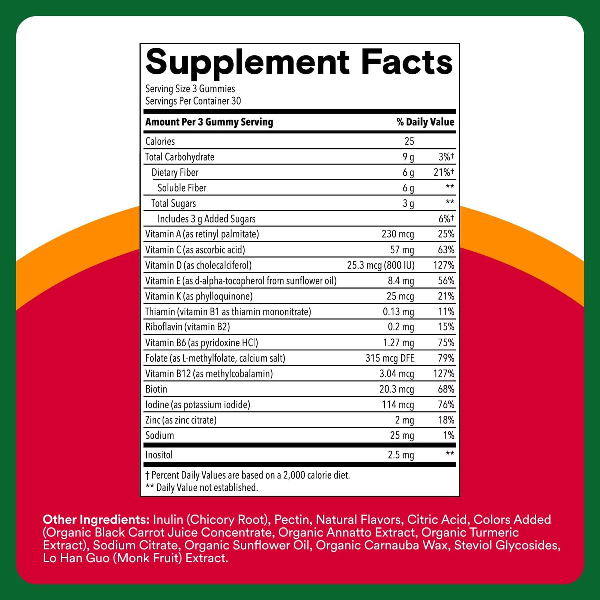 SmartyPants Plus Multi & Fibre Multivitamin – Vitamin B12 and B6: Help convert food into energy and support – Image 3
