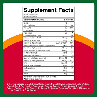 SmartyPants Plus Multi & Fibre Multivitamin – Vitamin B12 and B6: Help convert food into energy and support – Image 3