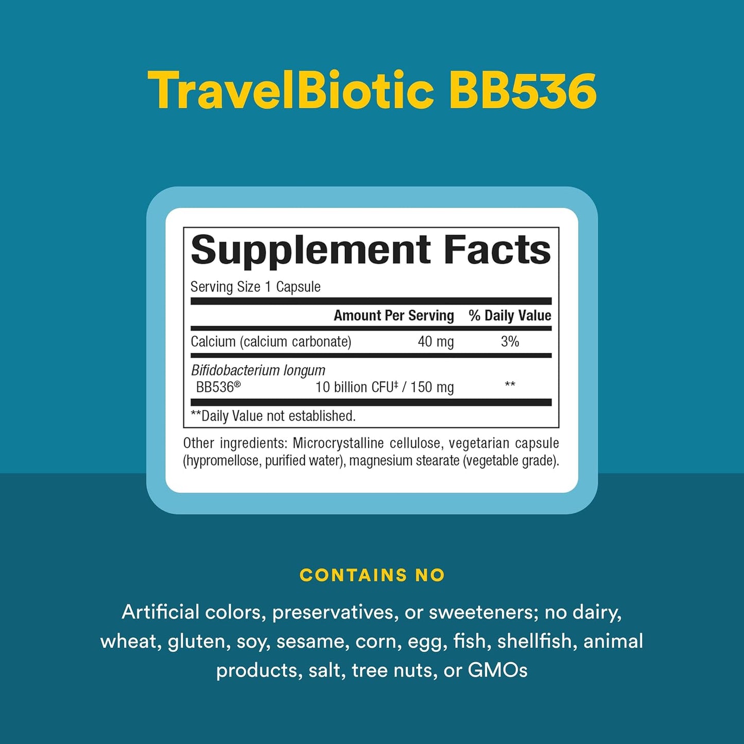 Natural Factors TravelBiotic - Shelf Stable Probiotic Supplement - 10 Billion CFU - 60 Capsules - görsel 4