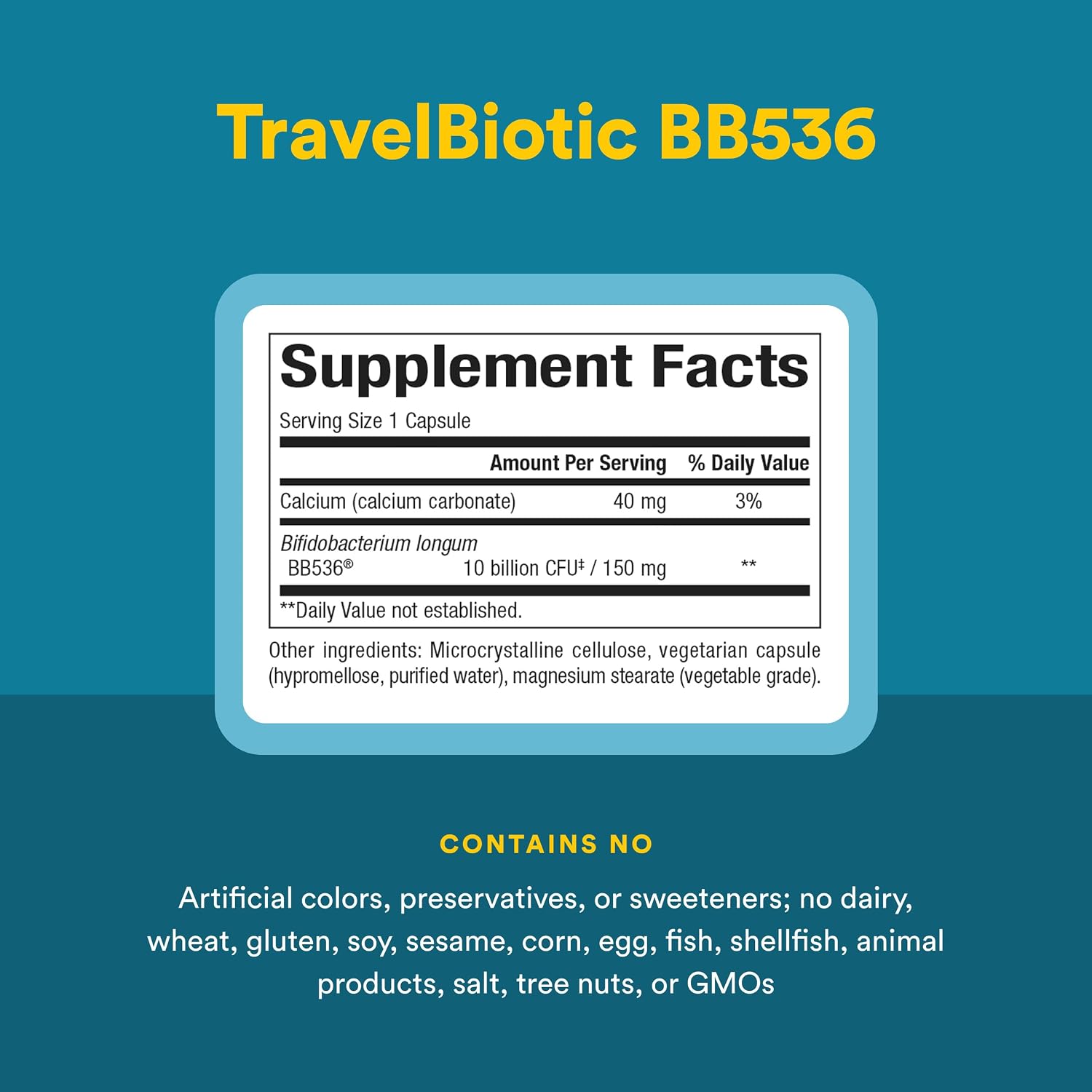 Natural Factors TravelBiotic - Shelf Stable Probiotic Supplement - 10 Billion CFU - 60 Capsules - görsel 4