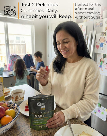 ONE 365 NAD+ Supplement Gummies Nicotinamide Riboside Resveratrol Cellular Energy Healthy Ageing Support Antioxidant NAD – Image 4