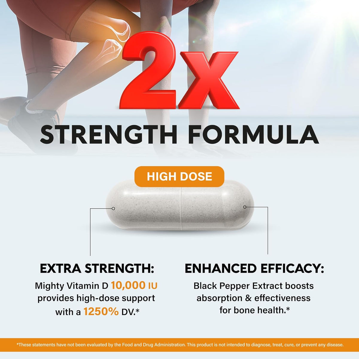 Vitamin D3 10000 IU & K2 (MK-7) with Magnesium, Zinc, Vitamin C & B12 – 120 Capsules – Image 6