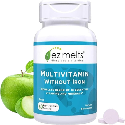 EZ Melts Multivitamin Without Iron - – Vitamin C : Supports immune function and acts as an antioxidant to protect – Image 1