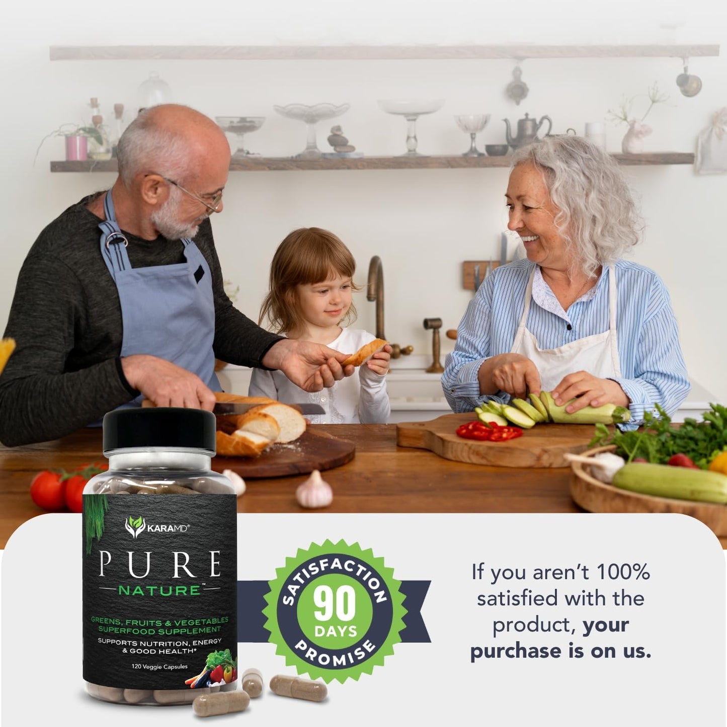 KaraMD Pure Nature | Greens, Fruit and Veggies Supplement | Wholefood Multivitamin & Antioxidants | 20 Fruits and Vegetables Supplements for Energy & Digestion | Gluten free & Vegan Friendly (4-pack) - görsel 6