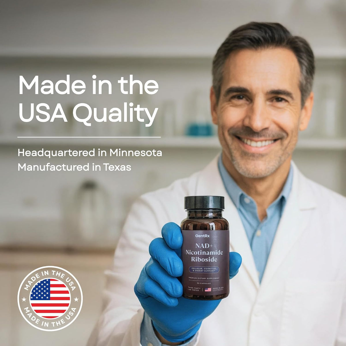 GentRx Third-Party Tested NAD+ & NR – Heart Health: Research suggests that NAD+ plays a role in maintaining – Image 3