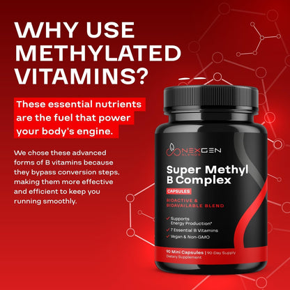 Methylated B Complex Vitamin Supplement – – Energy Metabolism: They help convert your food into usable energy, – Image 7