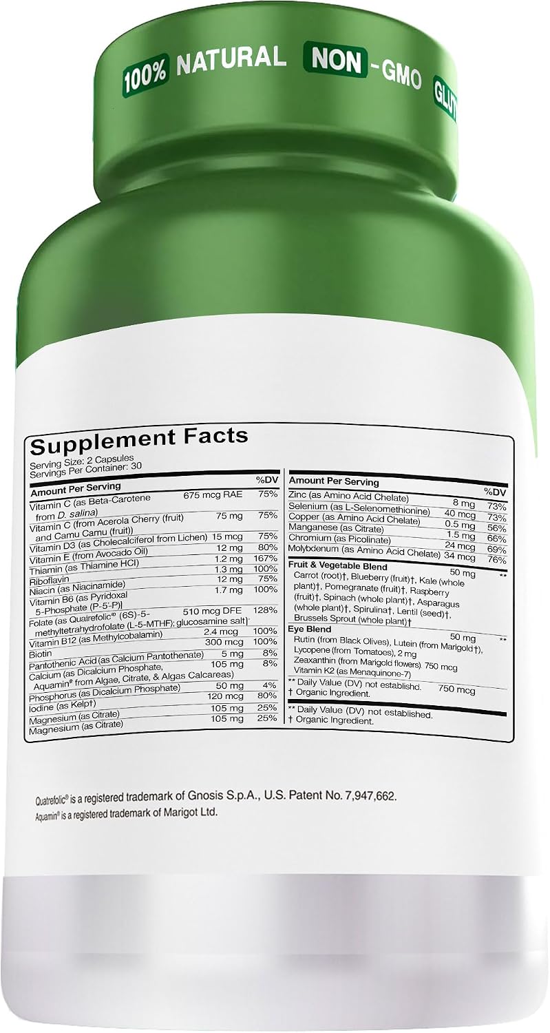 Herbtonics Wholefood Teen Vitamins - Multivitamin for Boys & Girls Ages 12-18 - Energy, Focussed and Immune Support - 60 Capsules - görsel 9