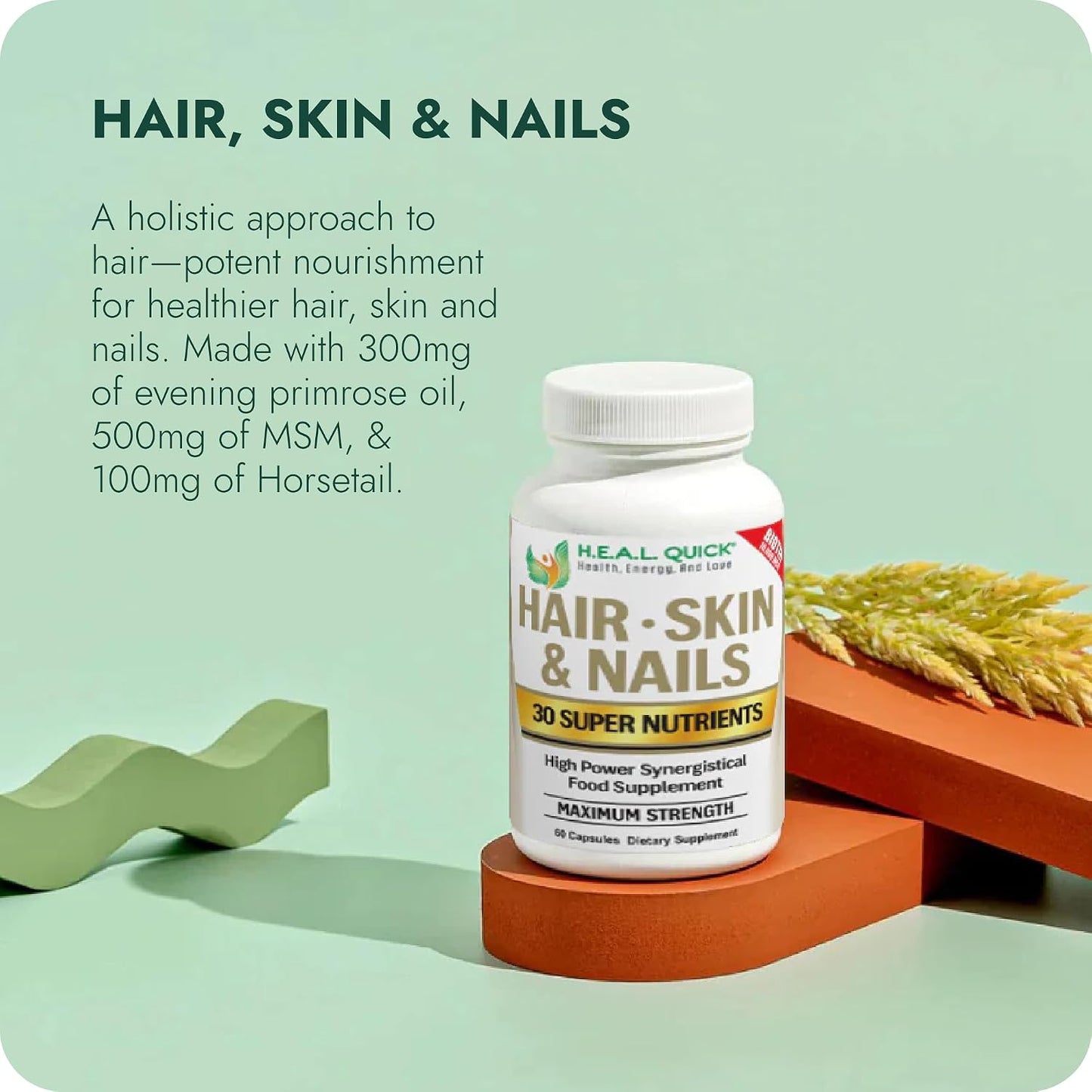 Century Systems H.E.A.L. Quick Hair, Skin & Nails – 60 Capsules - görsel 2