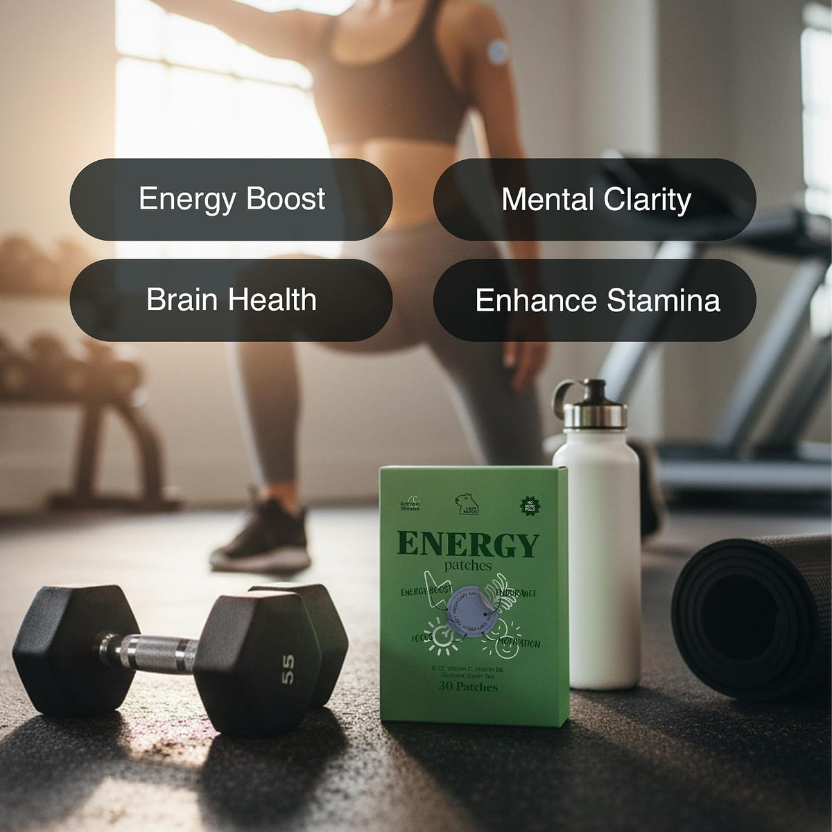 B12 Vitamin Energy Patch with Caffeine, – Vitamin B12 – Helps support normal energy-yielding metabolism and may – Image 5