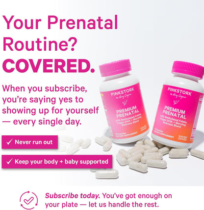 Pink Stork Premium Prenatal Vitamins for Women, 60 Capsules